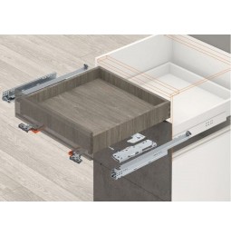 MOVENTO bėgeliai TIP-ON + Blumotion su fiksatoriais